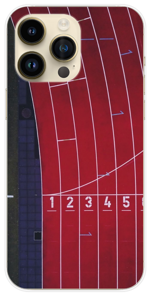 Coque Design Piste d’Athlétisme – Stade Rouge Minimaliste