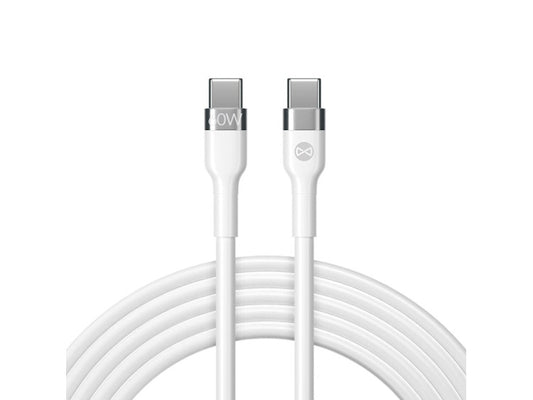 Câble Flexible USB-C vers USB-C 1m 60W - Blanc