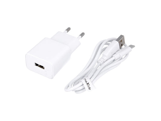 Chargeur avec câble USB-C - Blanc