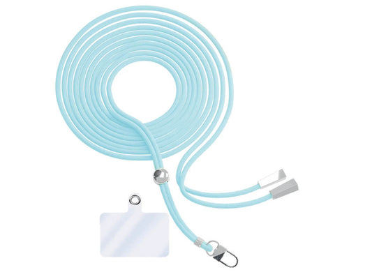Cordon en Nylon Tressé 80 cm - Bleu Clair