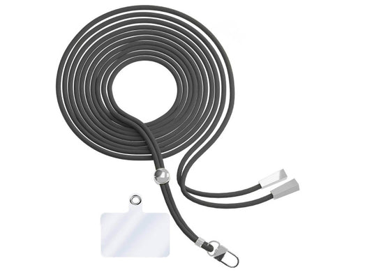 Cordon en Nylon Tressé 80 cm - Noir