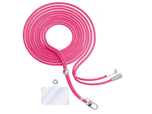 Cordon en Nylon Tressé 80 cm - Rose Fushia