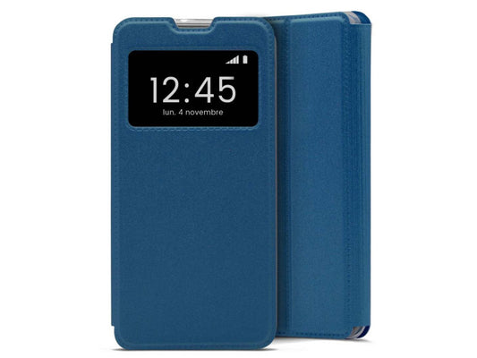 Étui Folio Fenêtre – Bleu Marine Élégant